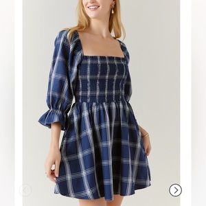 Alley Smock Top Plaid Mini Dress Red Francesca’s